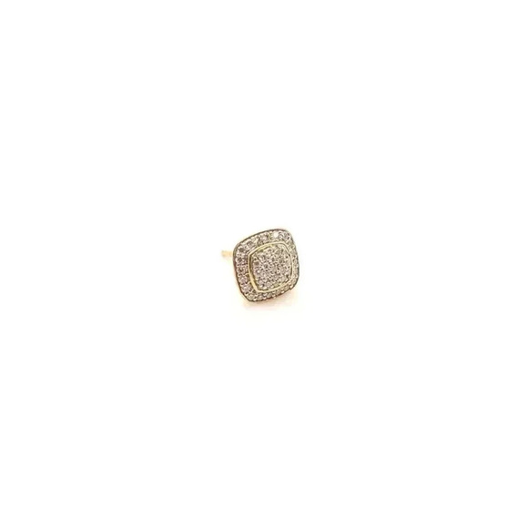 David Yurman 18kt Yellow Gold Petite Albion Diamond Stud Earring **SINGLE** - Picture 1 of 5